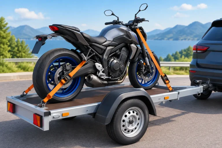 Come fissare moto su rimorchio in sicurezza